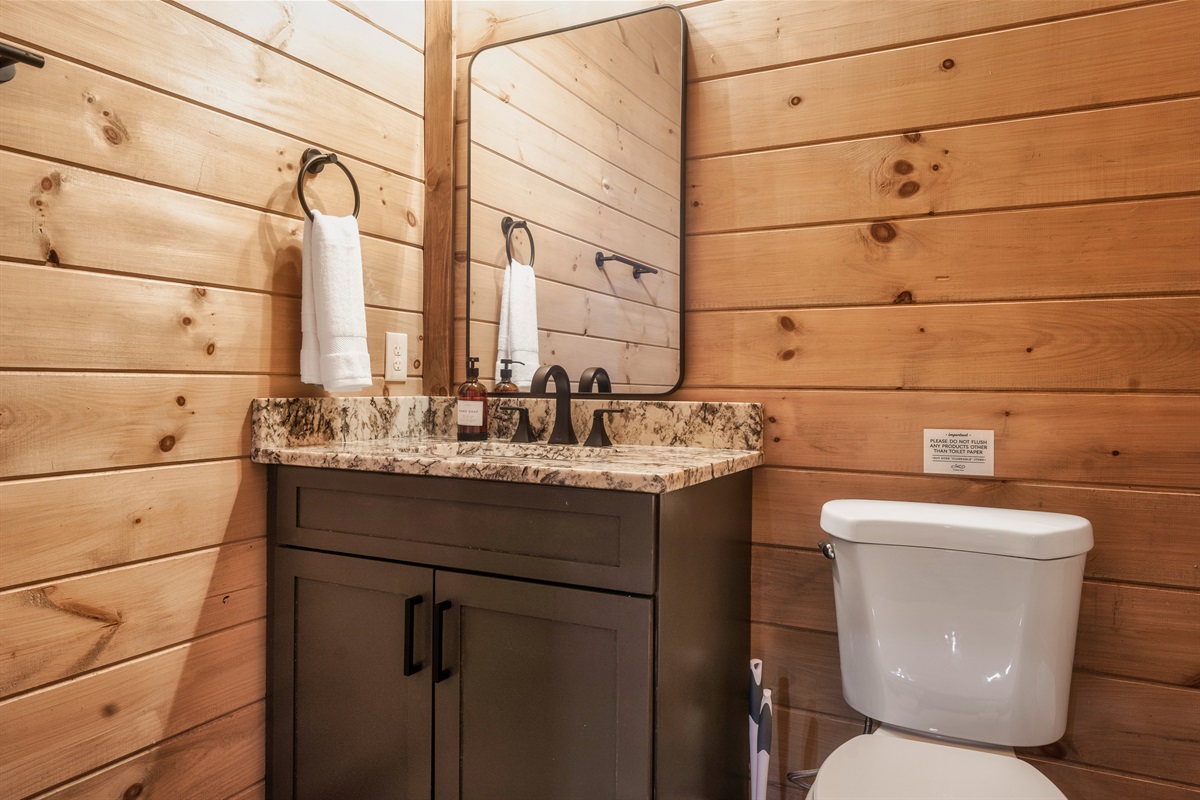 Half bath in pool room