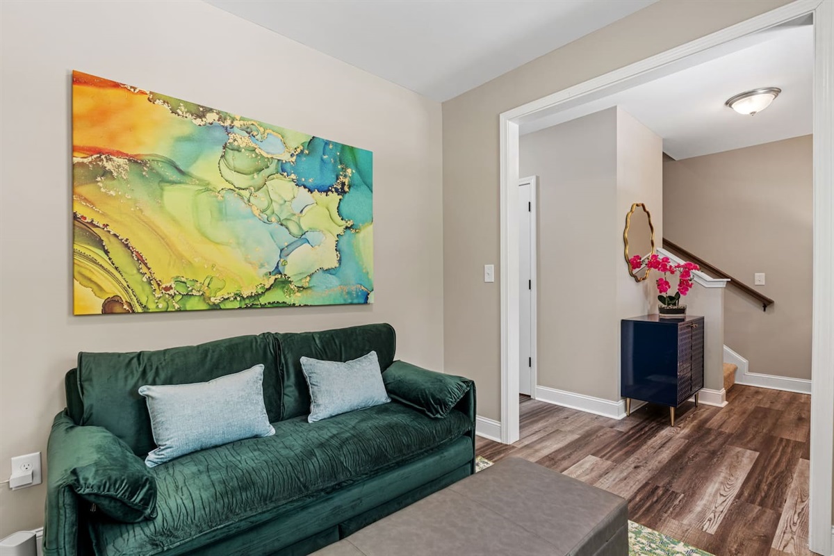 Right unit - Second living room with a pullout sofa bed