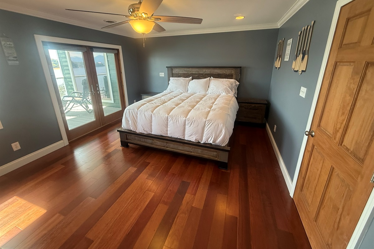 Easy Access to private covered porch from Bedroom 1
