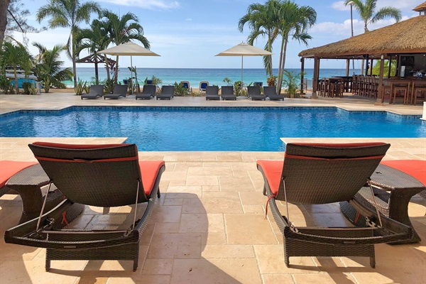 Patio and Pool facing the Ocean