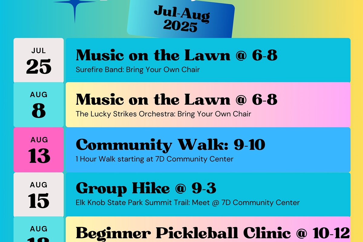 Seven Devils (7D) has our own events too! There are many more in the High Country, but here's a few upcoming events to consider that are super close to our home!