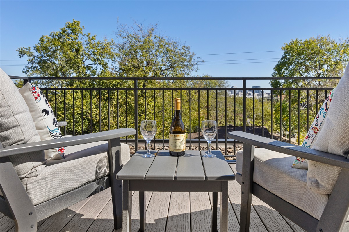 Your Private Balcony Offers Unbeatable Views of Nashville. Beautiful by Day as you Welcome the Sunshine or by Night as you Bask in the Starlight.