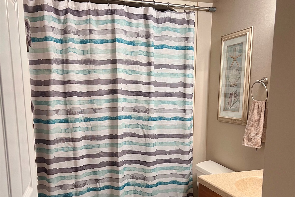 Shower located on the 1st floor