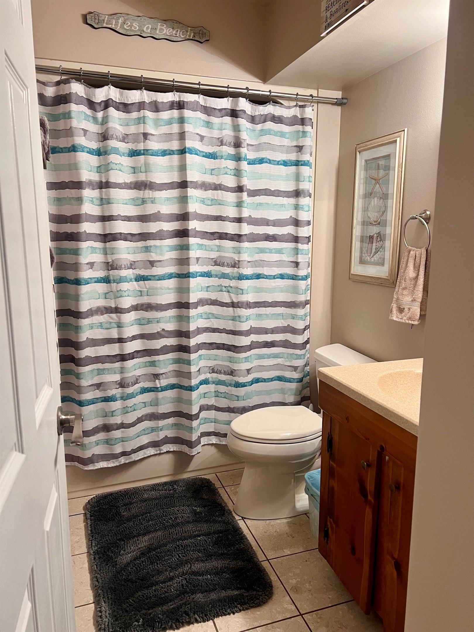 Shower located on the 1st floor
