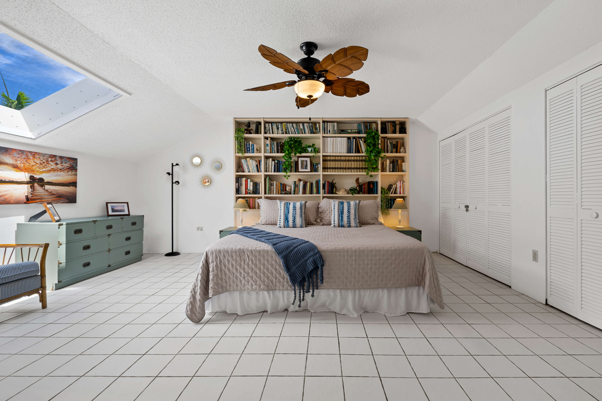A relaxing loft retreat designed with comfort and island style in mind.