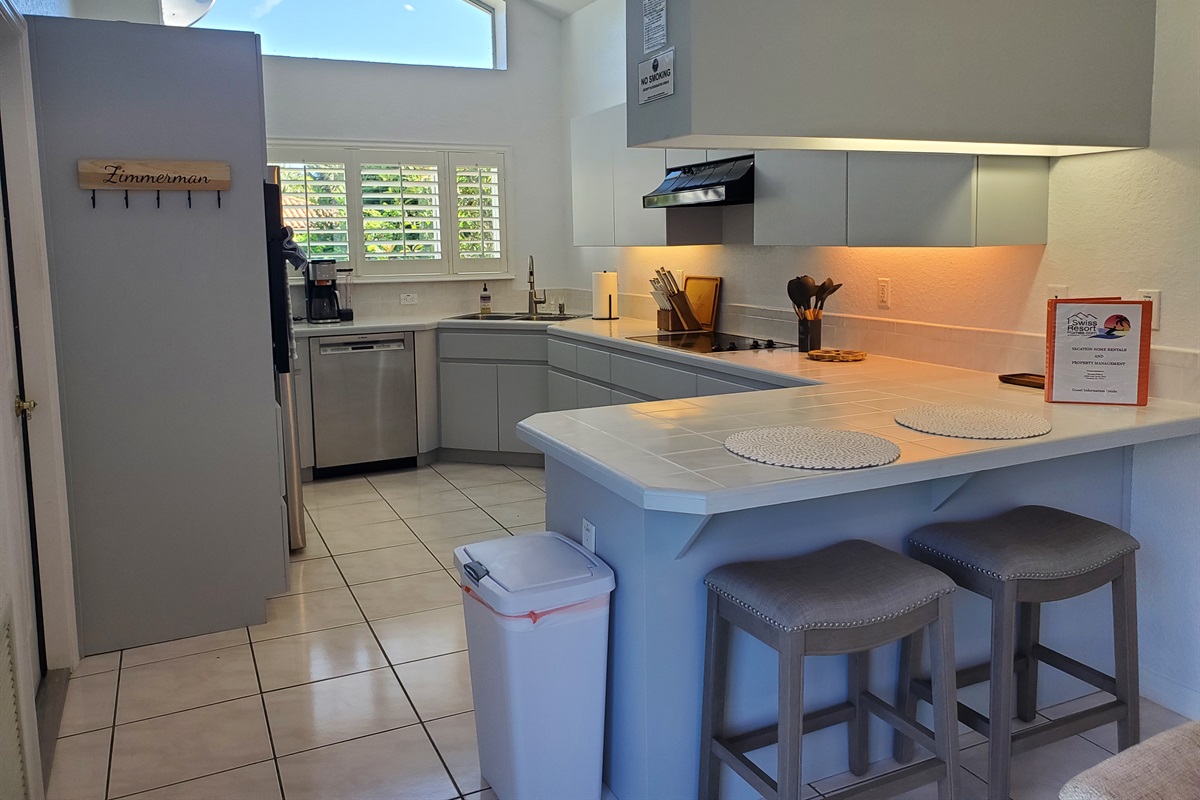 Kitchen and kitchen nook