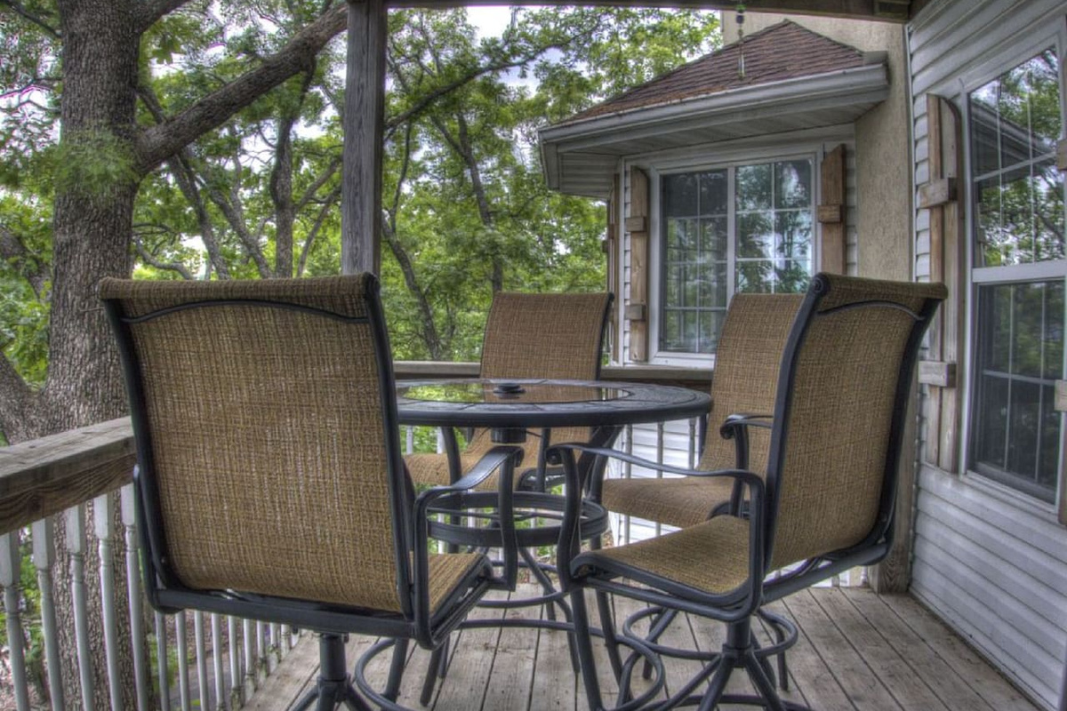 Deck off Dining area. Lake views