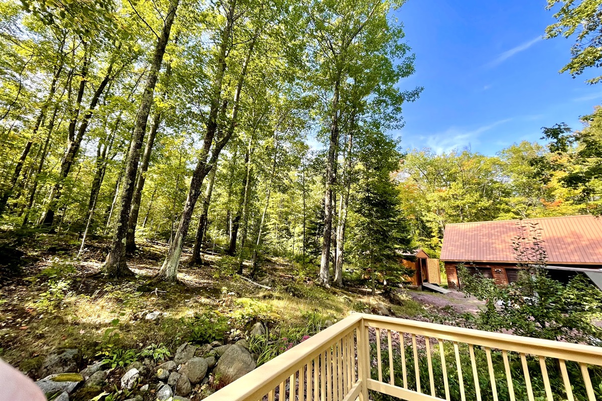 view from front deck main cottage