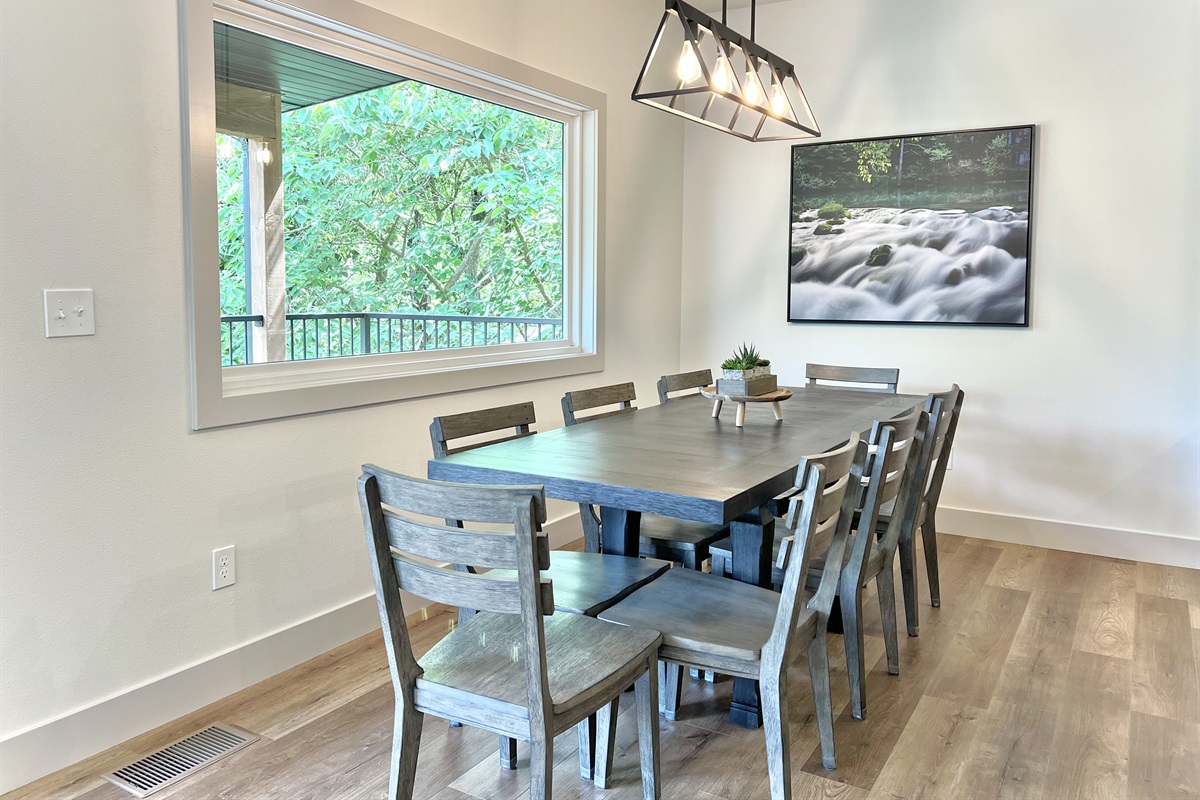 Dining Table that fits 8 with patio access