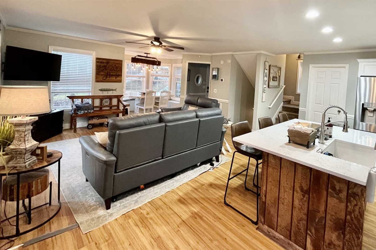 Main floor - steps to upper and lower level