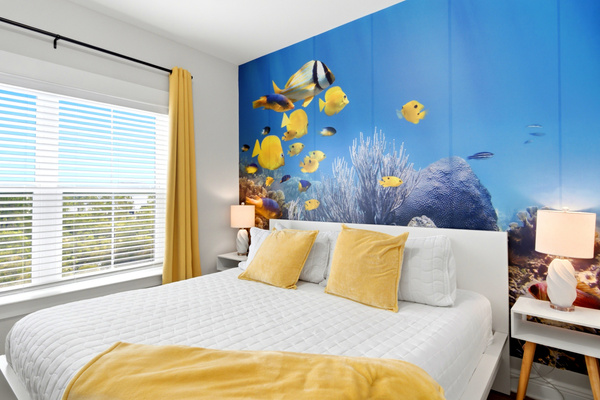 The 3rd bed room features a king bed as well for an excellent nights sleep, so your family is well rested and ready to go.  The blackout curtains help for those that go to bed early or want to sleep in a bit later.