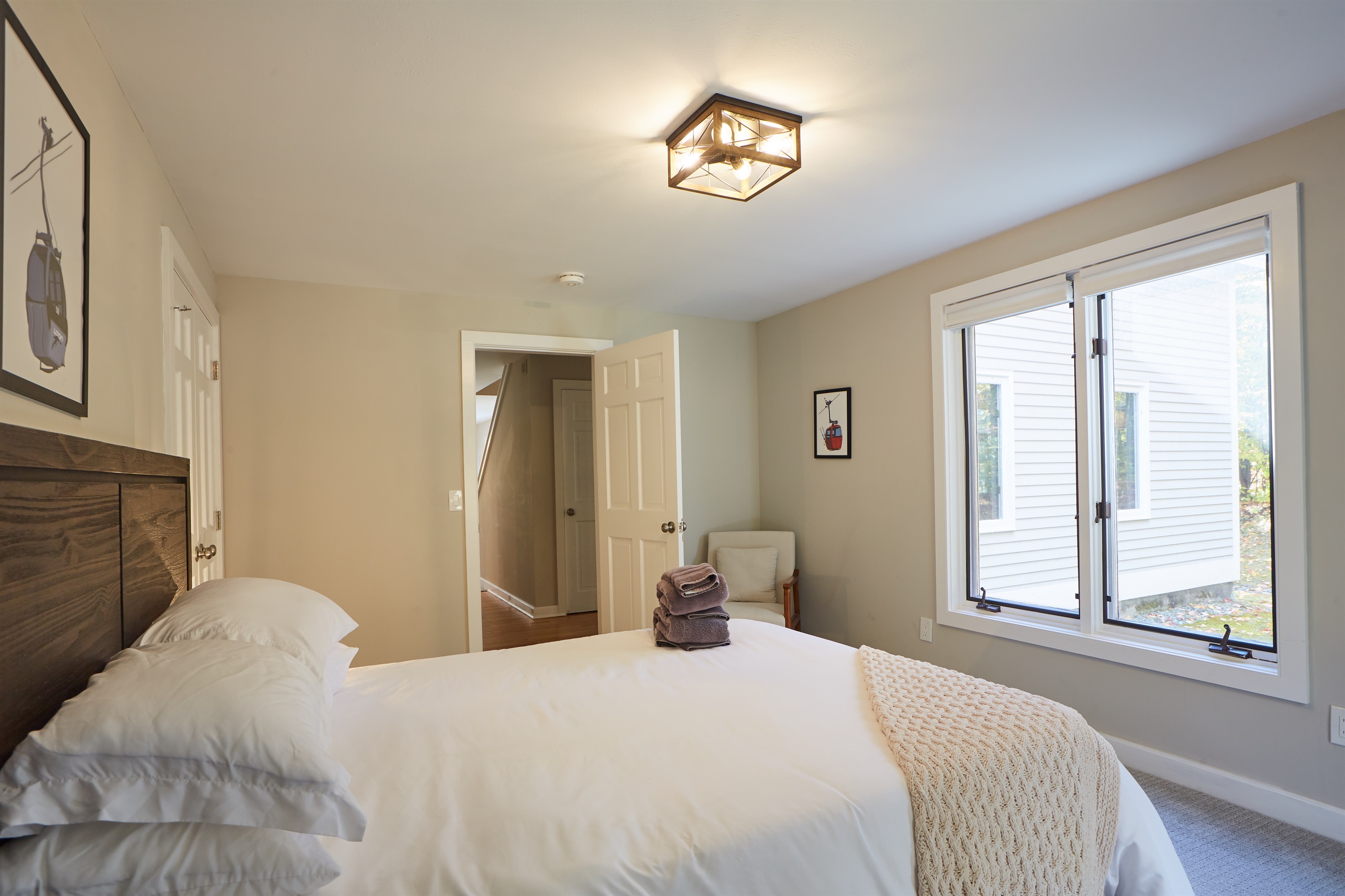 Beautiful first-floor queen bedroom with a connecting bathroom