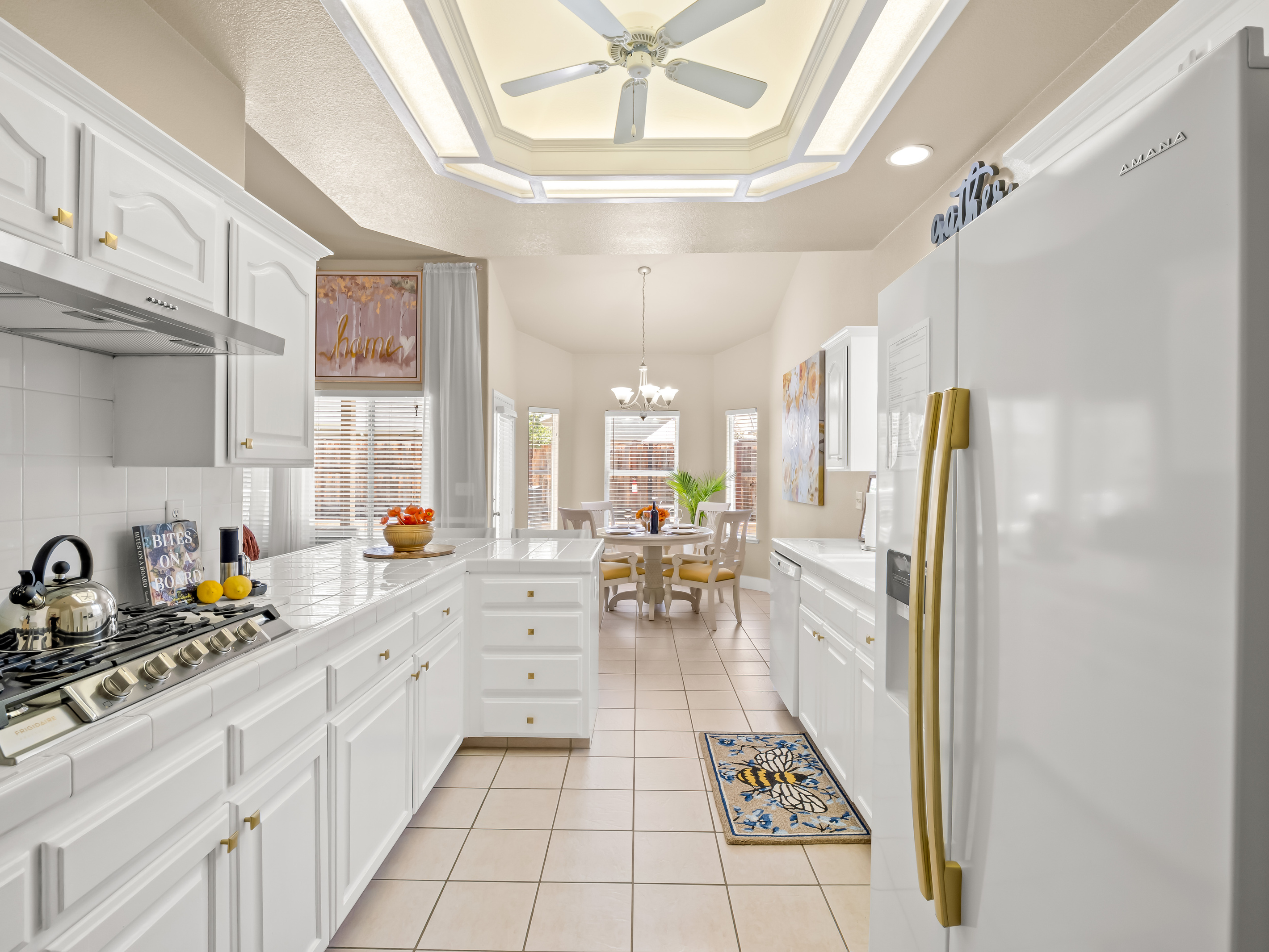 Enjoy the convenience of a spacious chef-friendly kitchen complete with ample countertop space, modern appliances, and an adjoining dining area. Perfect for everything from quick breakfasts to holiday dinners.