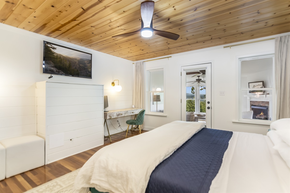 Master bedroom w/ smart TV