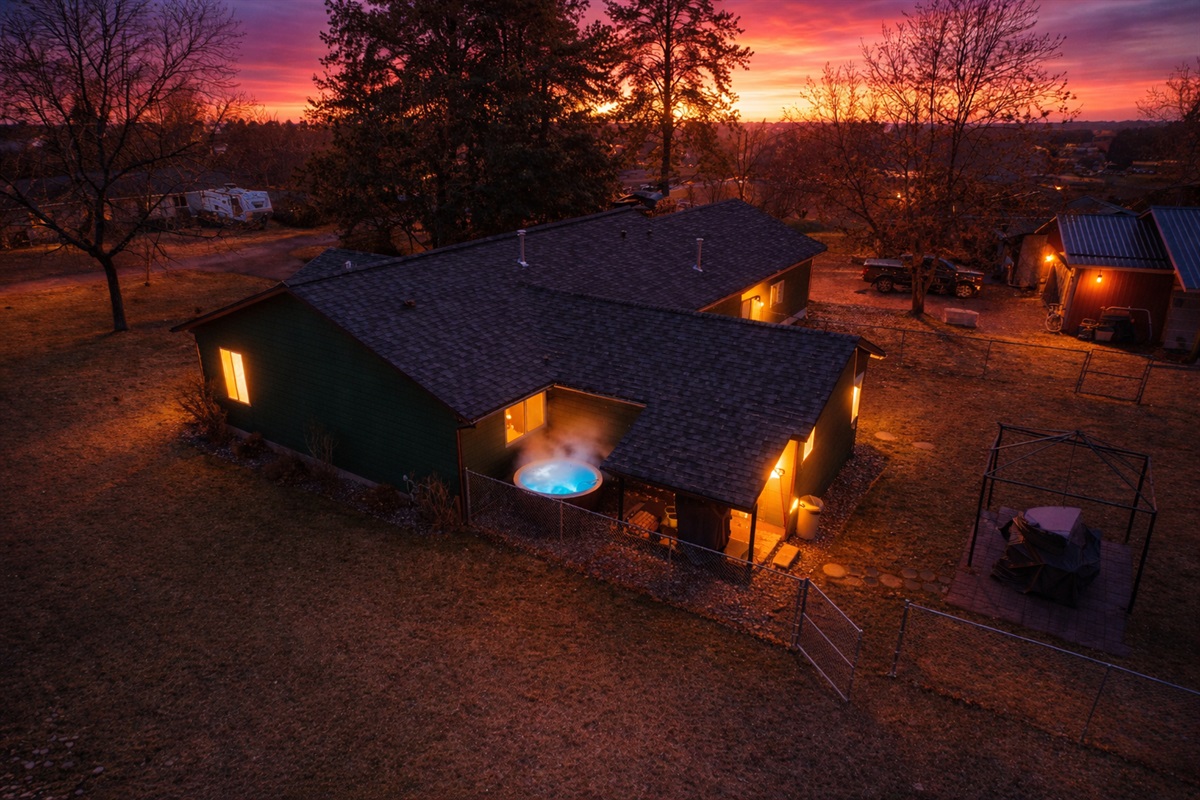 Come and soak in the new private hot tub!