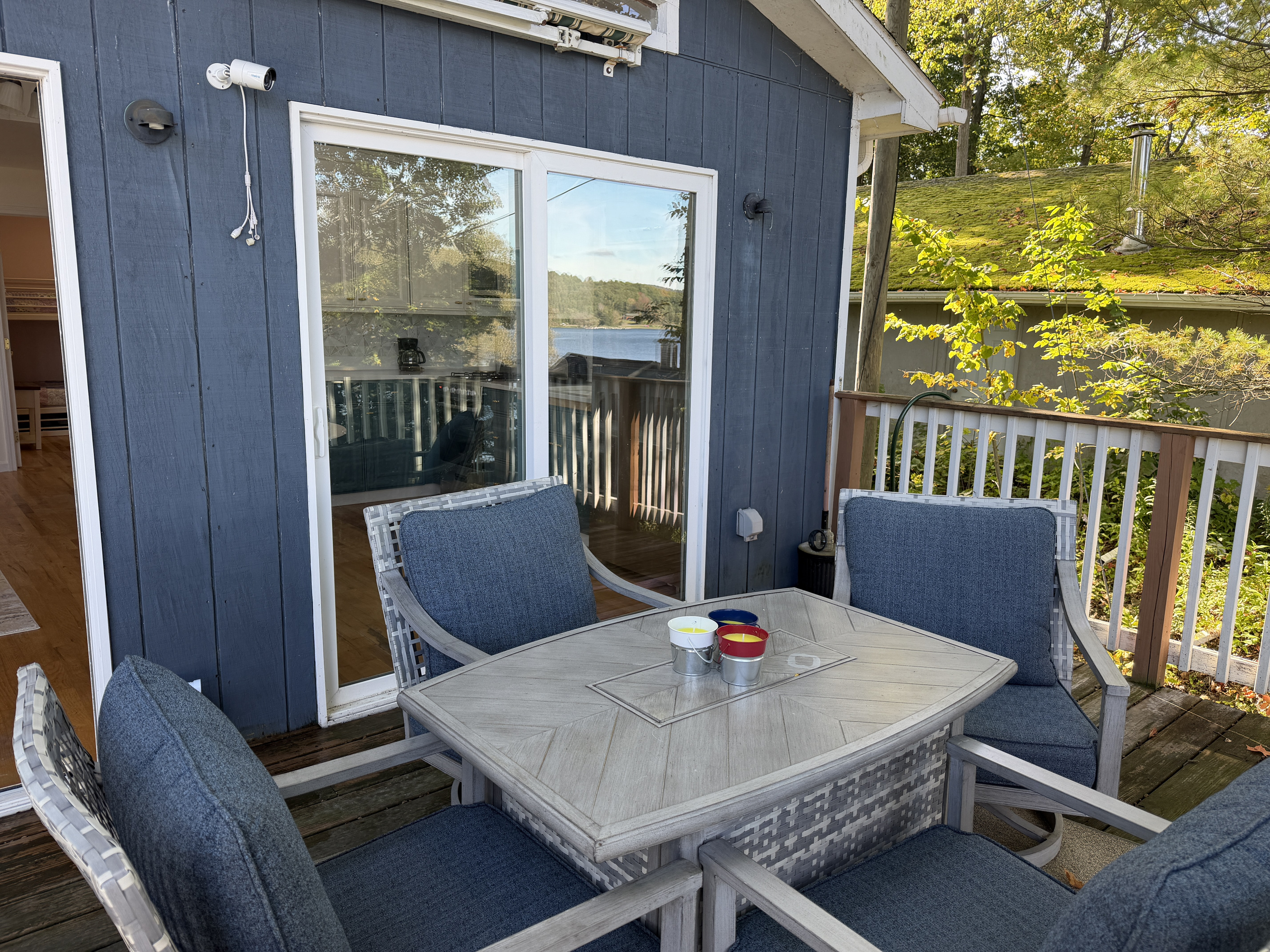 Deck with views of Canadarago Lake