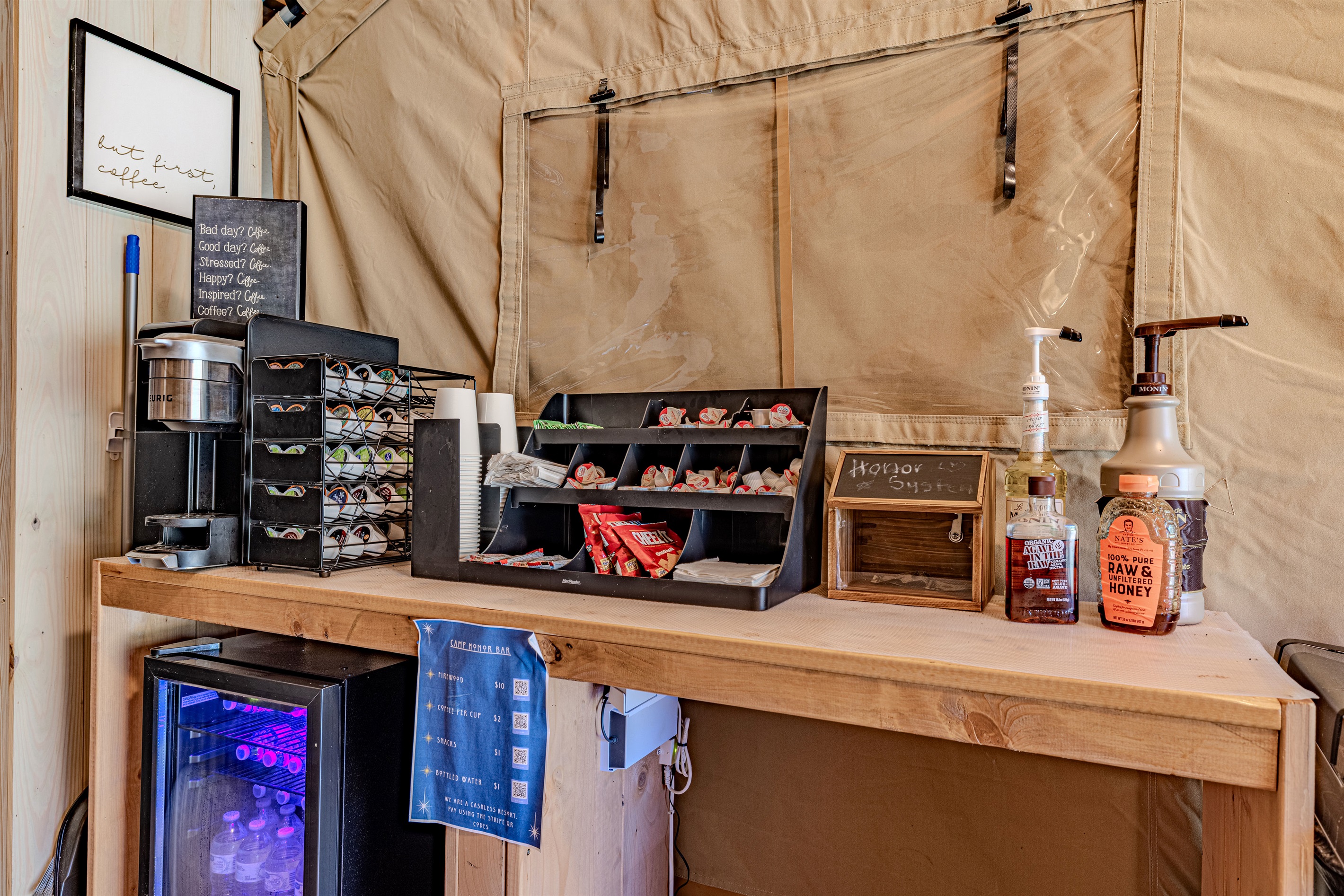 Coffee and snacks can be purchased for a nominal fee.