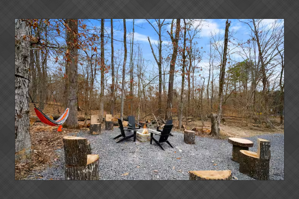 Fire pit area perfect for evening gatherings