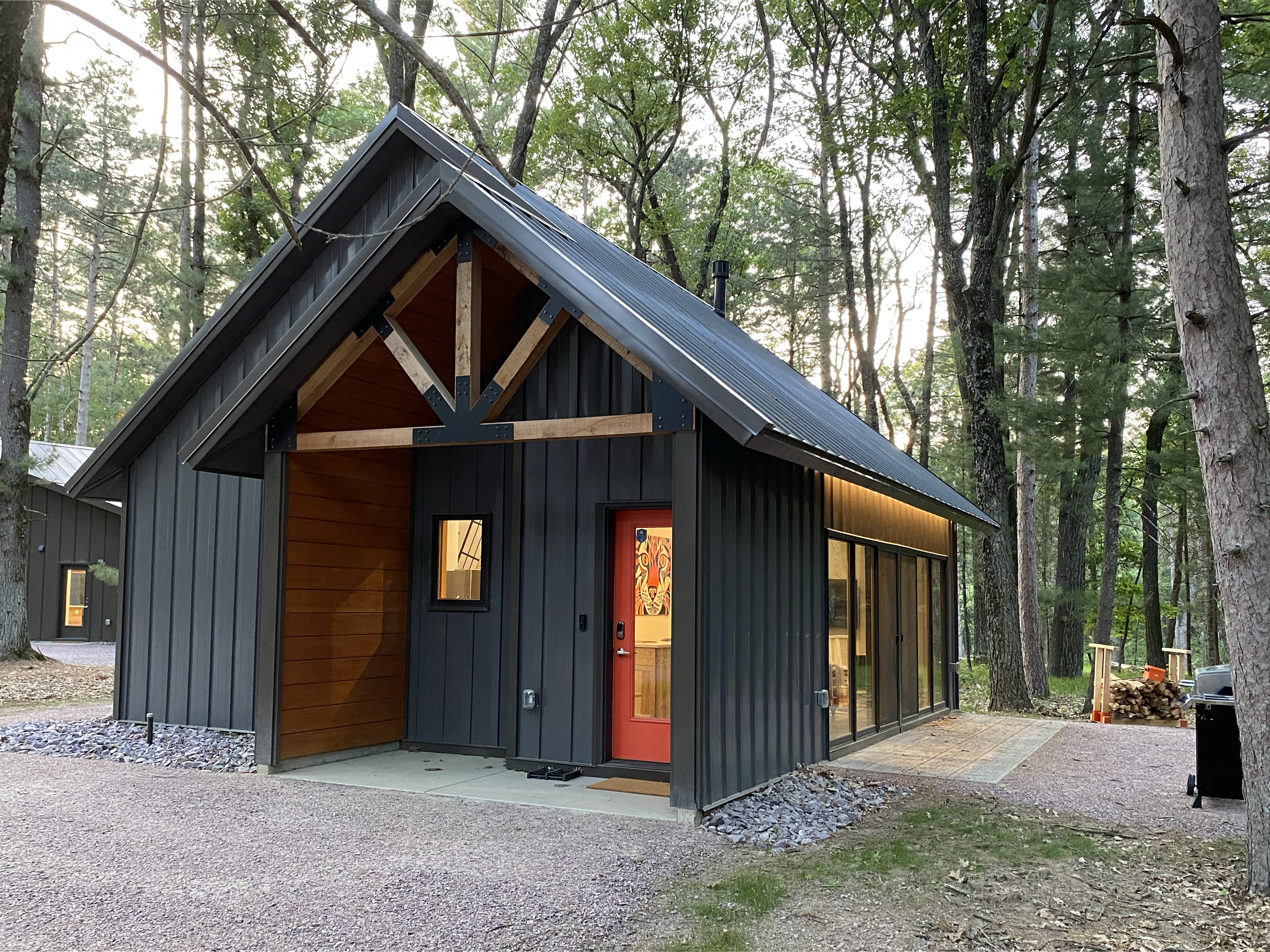 main entrance and patio