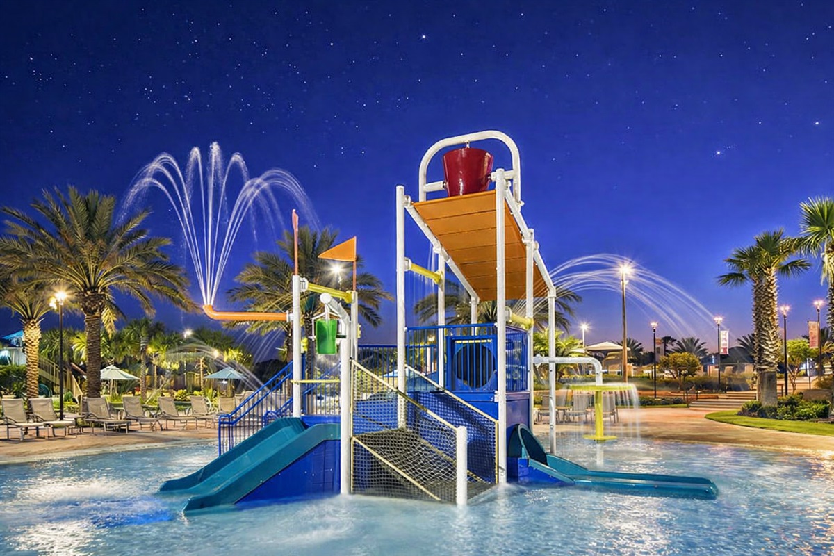 The small kids in your group will love the splash zone at the Oasis Club.