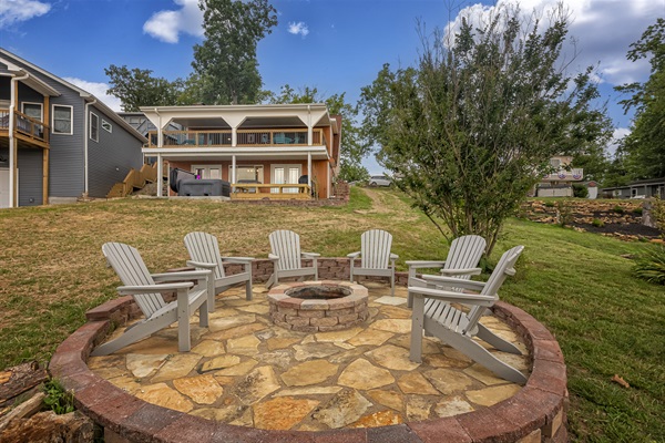 Fire pit near the water