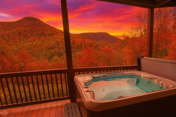 Brand new hot tub to lounge in after a long day of adventure.
