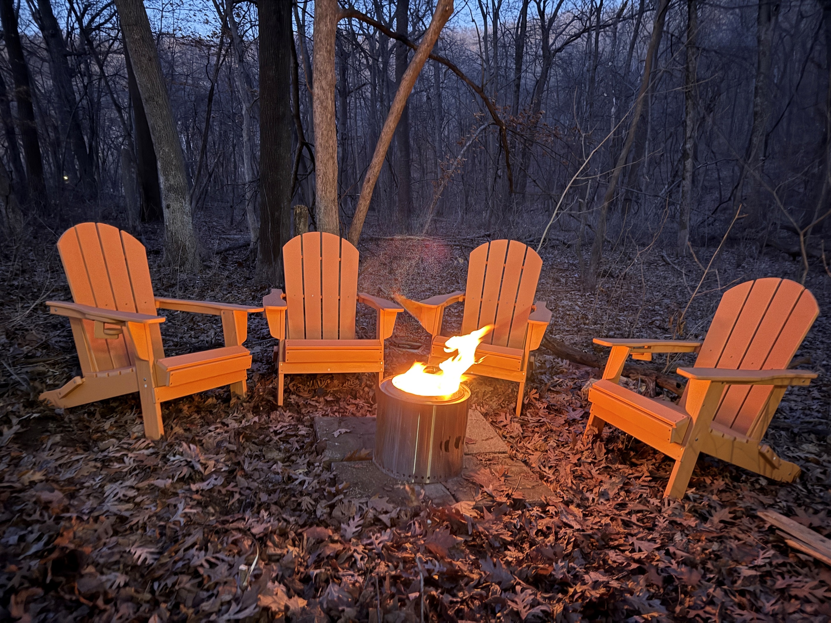 Build a nice campfire in the Solo Stove Bonfire