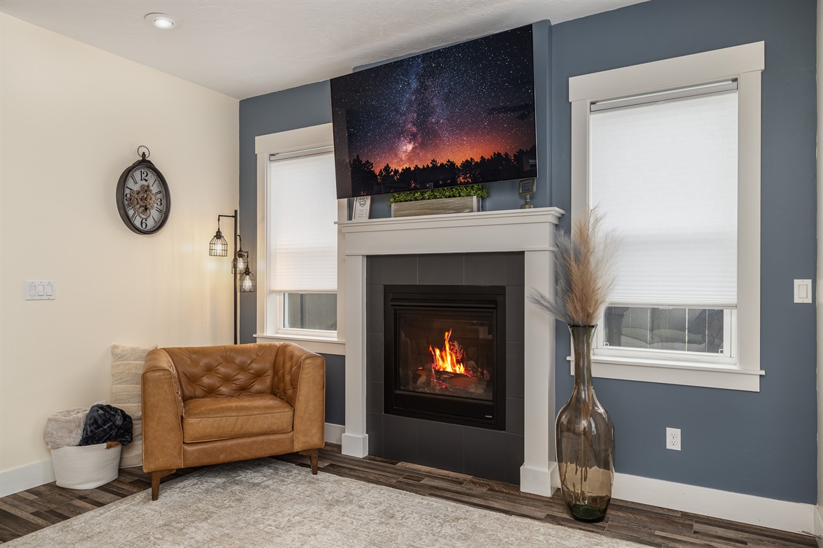 Enjoy the gas fireplace on those cold days