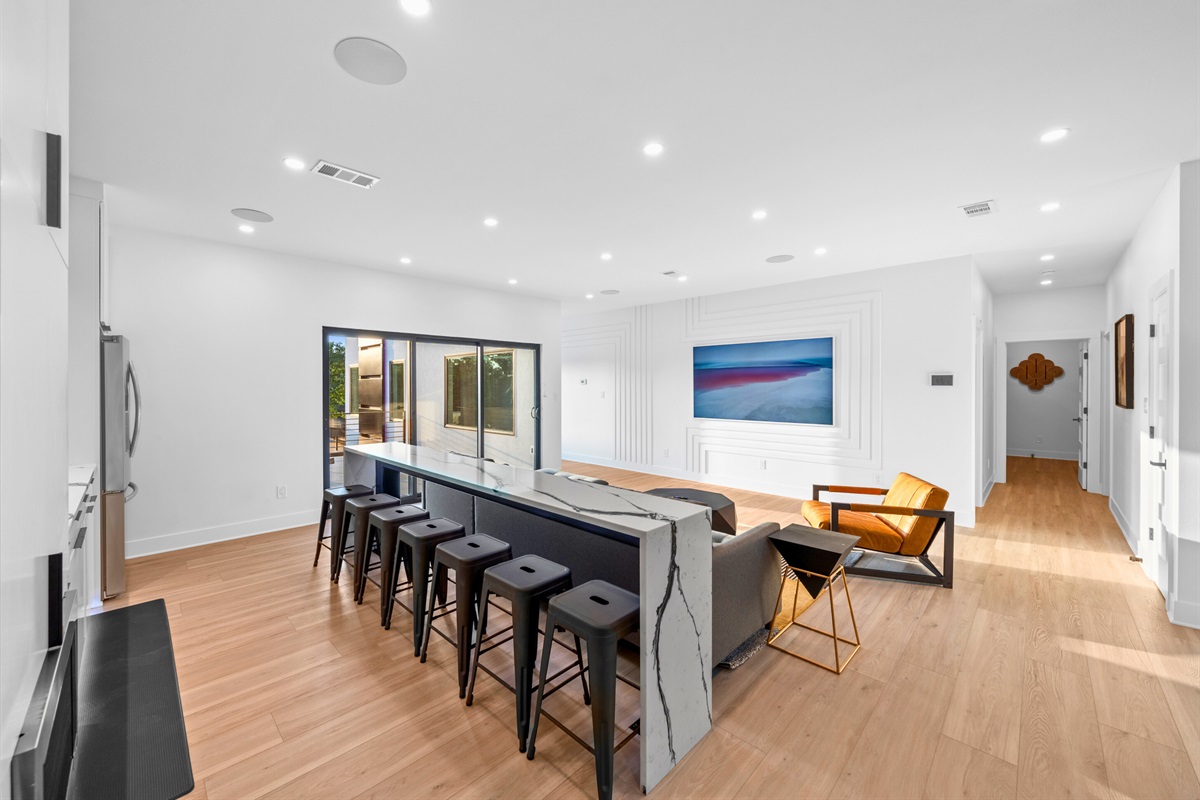 Prepare simple meals or snacks in this kitchen, which offers all the essentials in a compact area.