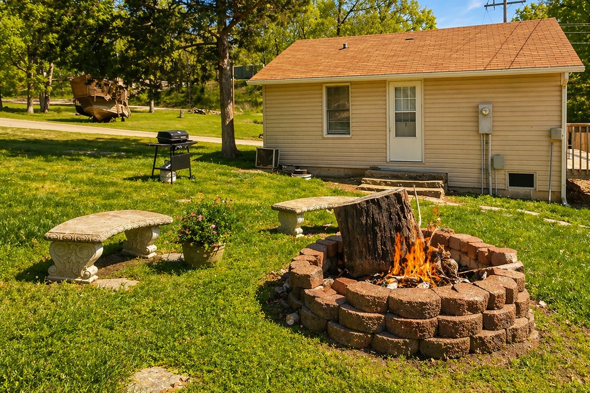 Bungalow #6 Grill area and Firepit