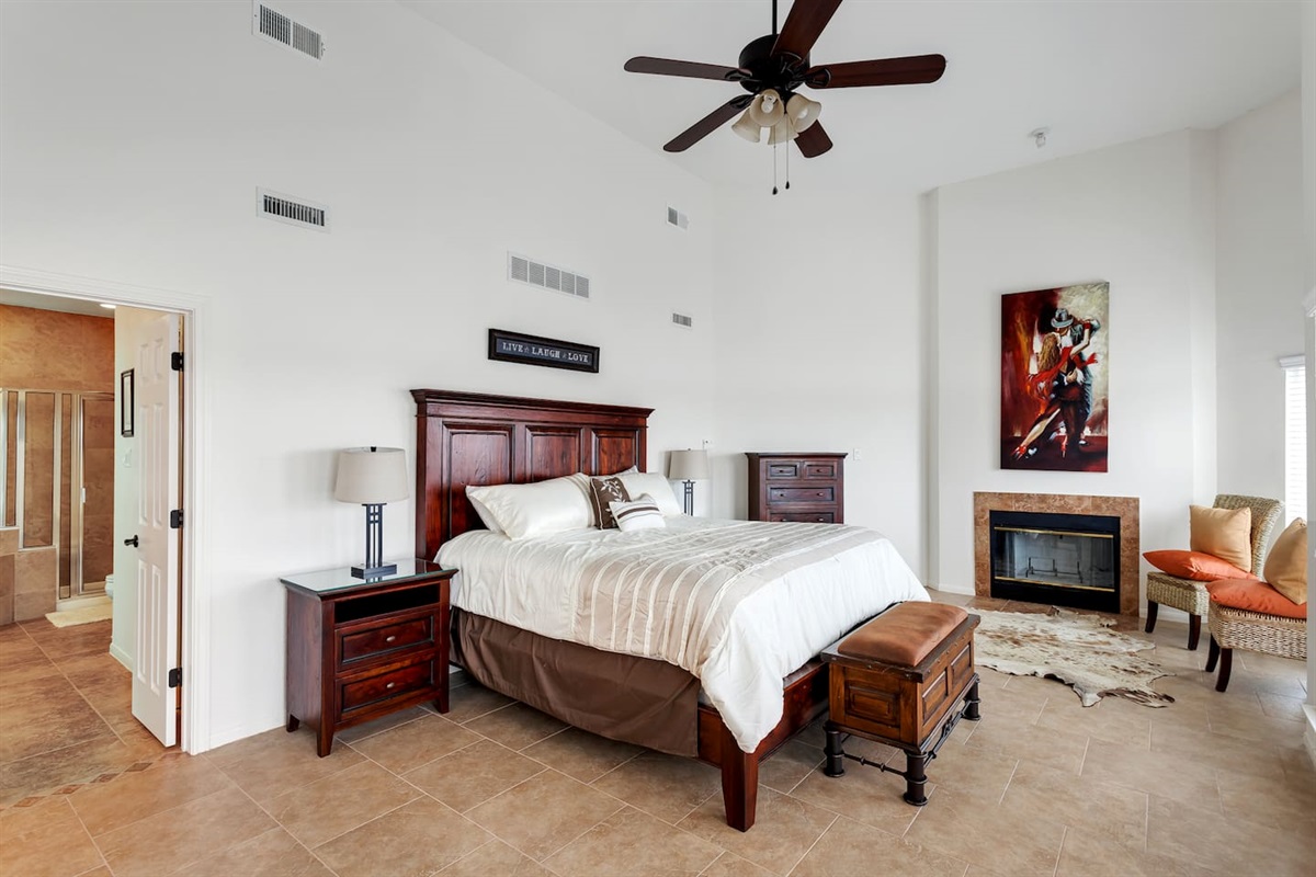 Huge Master Suite with Cathedral Ceiling