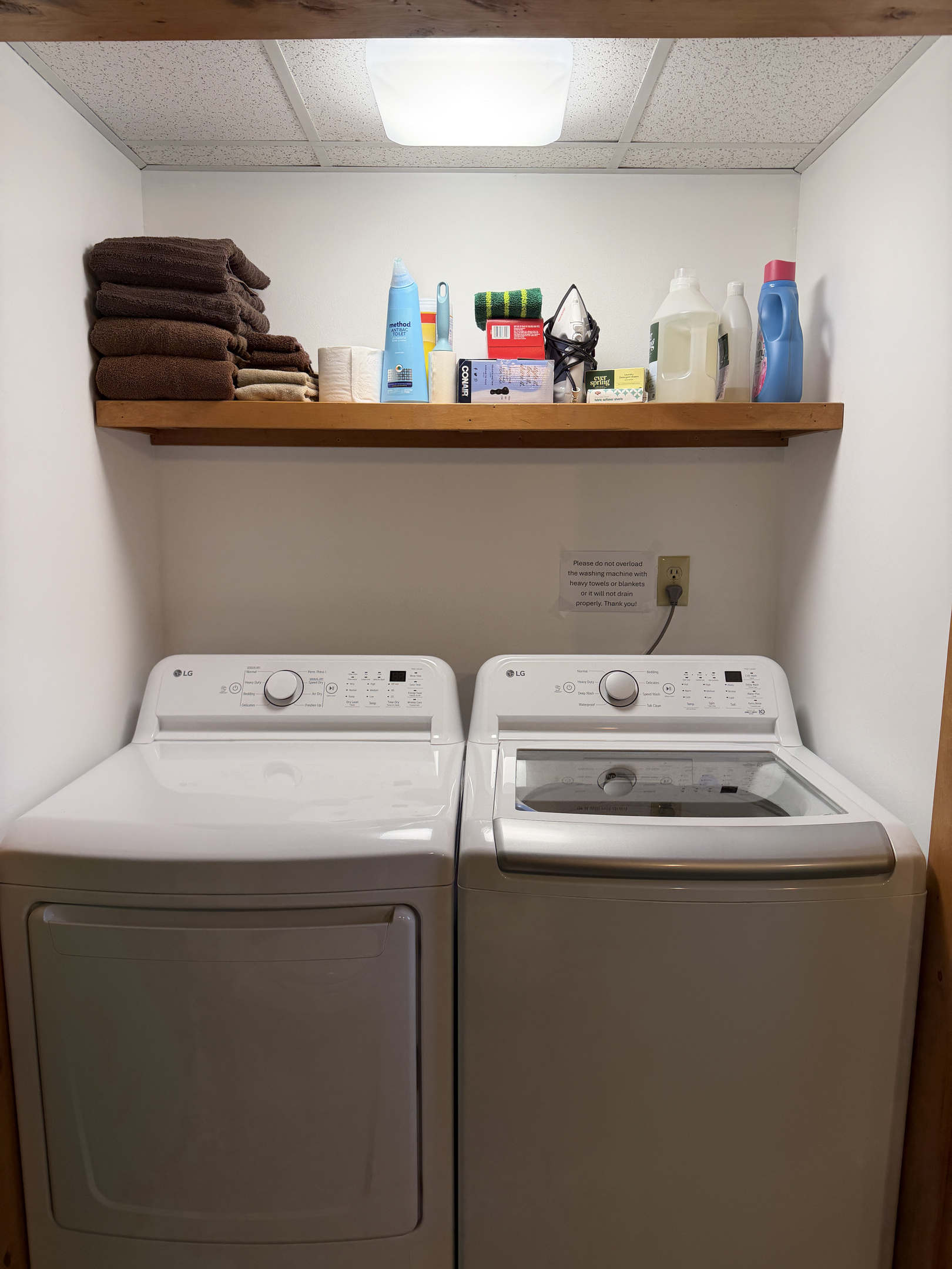 Camp Havon 1st floor full bathroom with shower and washer/dryer.