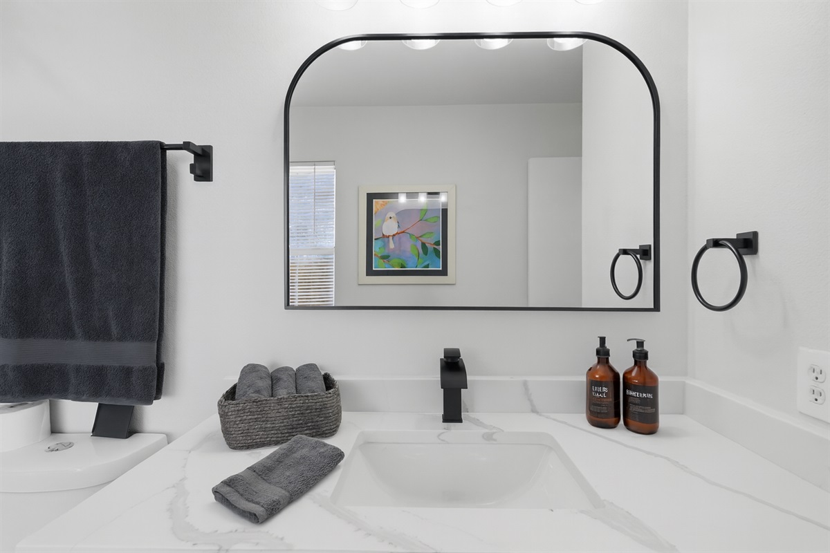 Bright bathroom designed for comfort