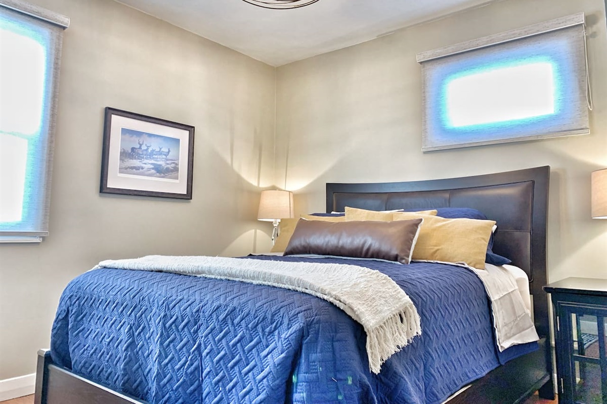Primary Bedroom with Queen Bed, Natural Light & Relaxing Atmosphere