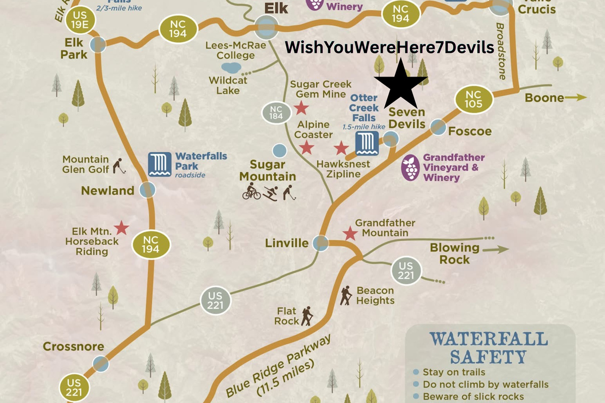 NC High Country Fave Waterfalls & Wineries Road Trip! Stay @ the Black Star @ WishYouWereHere7Devils to do it all!