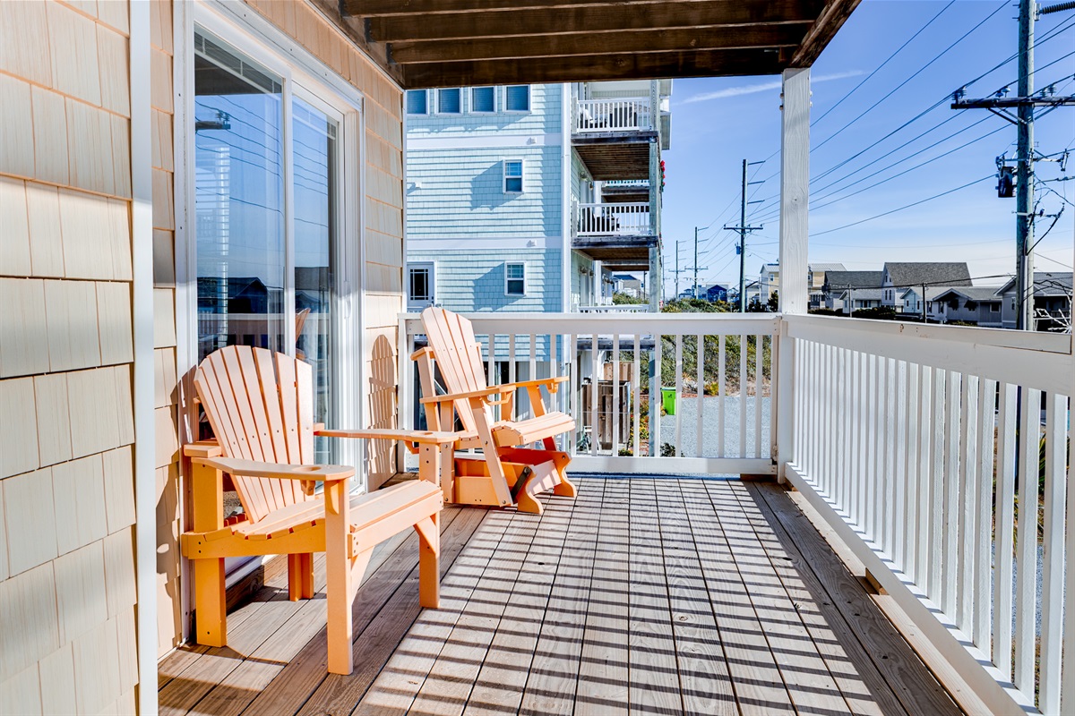 Exterior balconies are perfect for quiet mornings, evening breezes, and soaking in coastal calm from the comfort of home