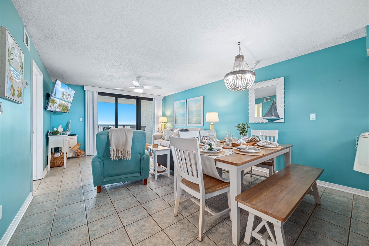 Gather and create memories in this beautifully appointed dining area.