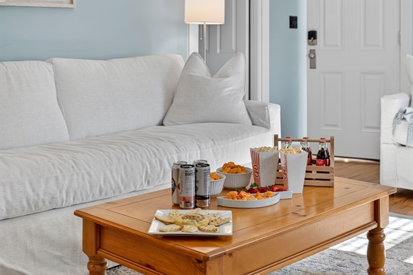 Enjoying sharing snacks while watching a movie or diving into a fun board game night.