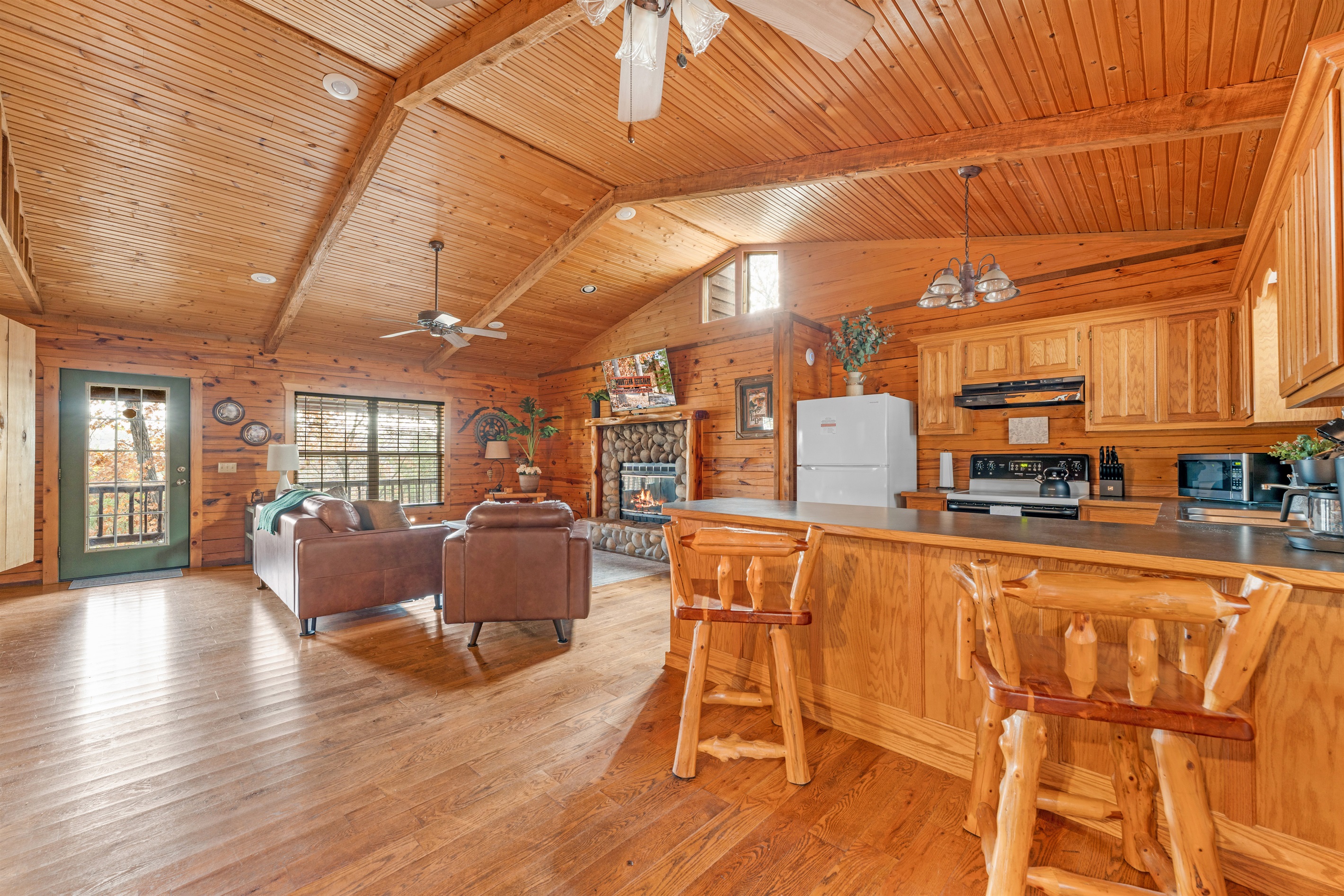 Where comfort meets romance — cozy living, a dreamy bedroom, and a kitchen made for two