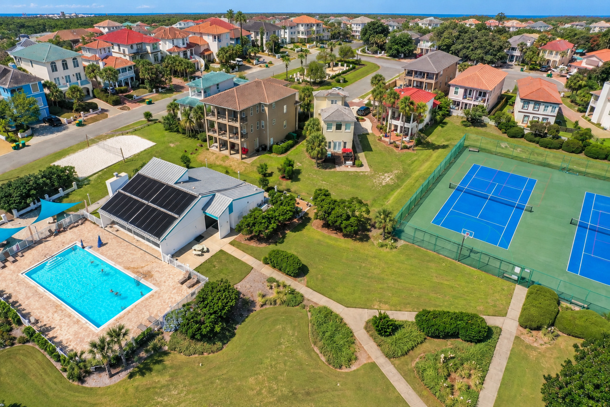 Perfectly Located Near the community pool, sand volleyball and tennis court!
