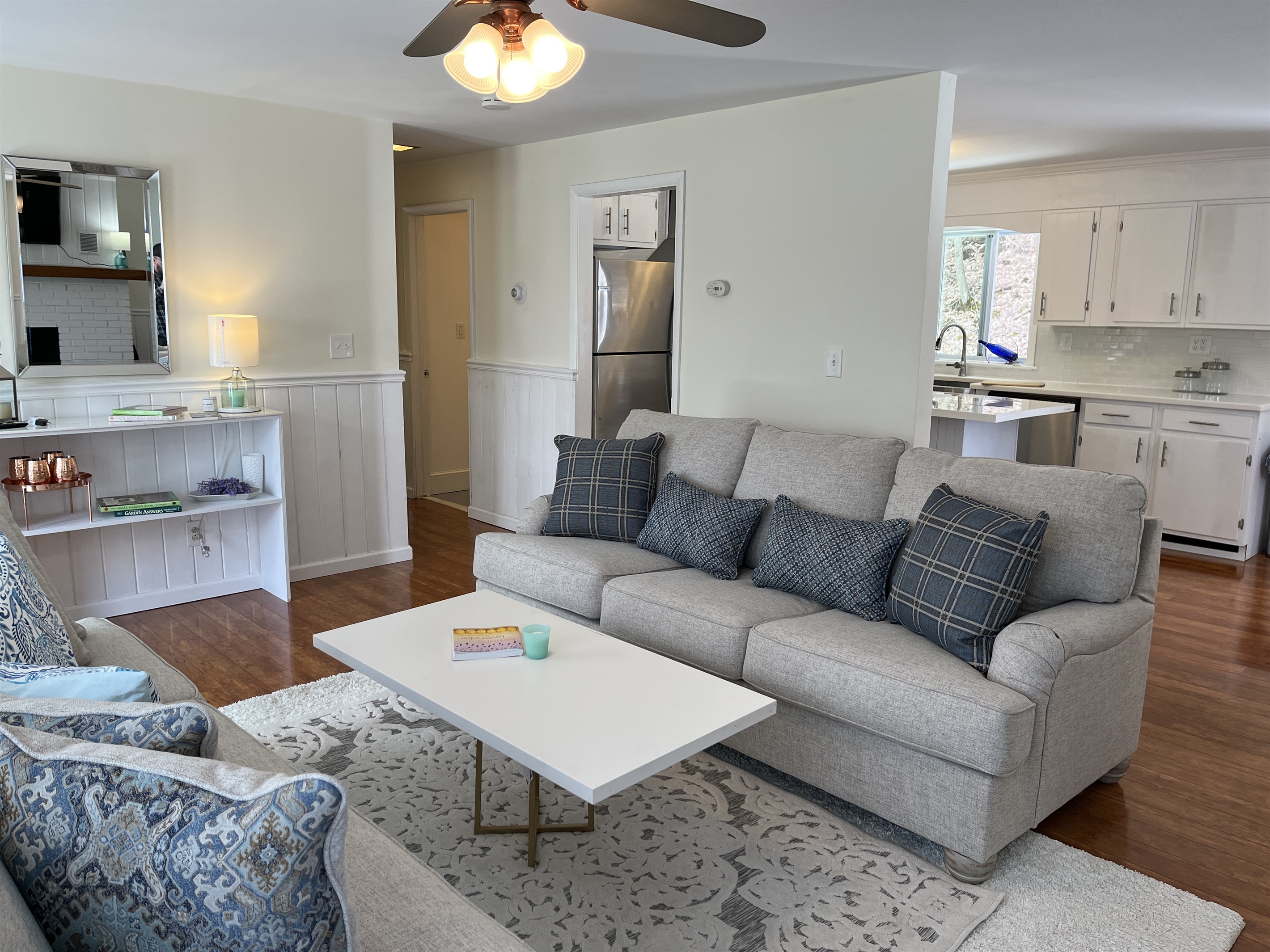 Living room and kitchen