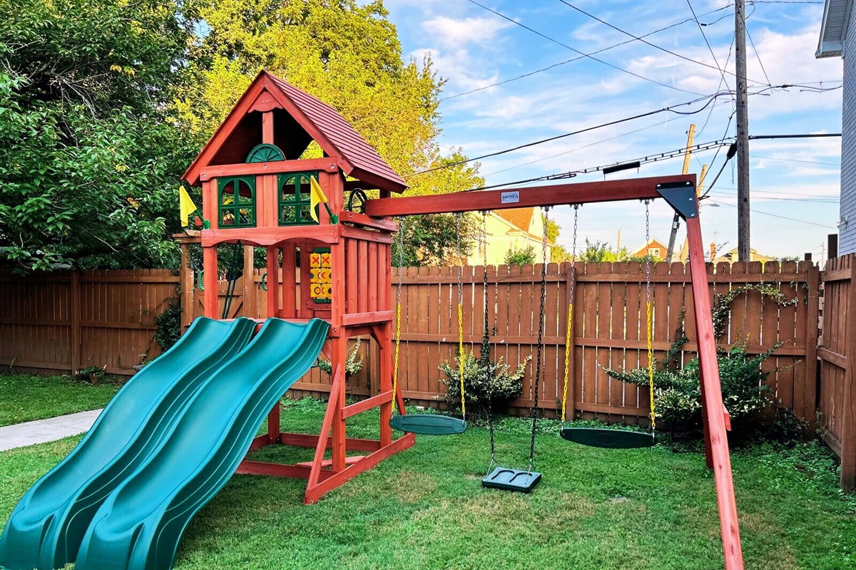 Newly Added swing set/playground