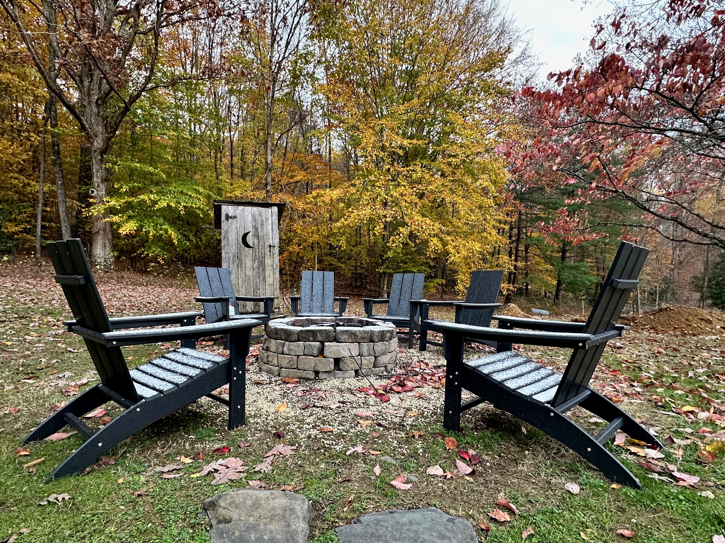 Firepit in the fall.