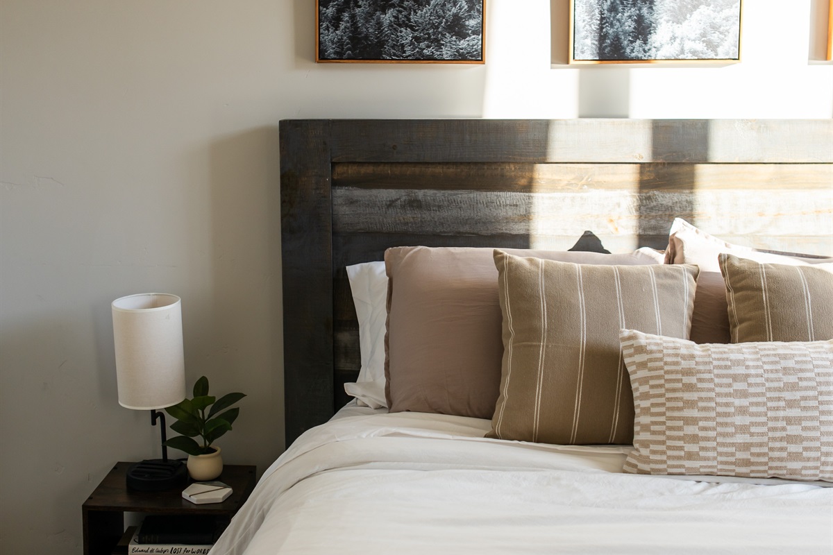 Sleep well in this cozy, welcoming bedroom