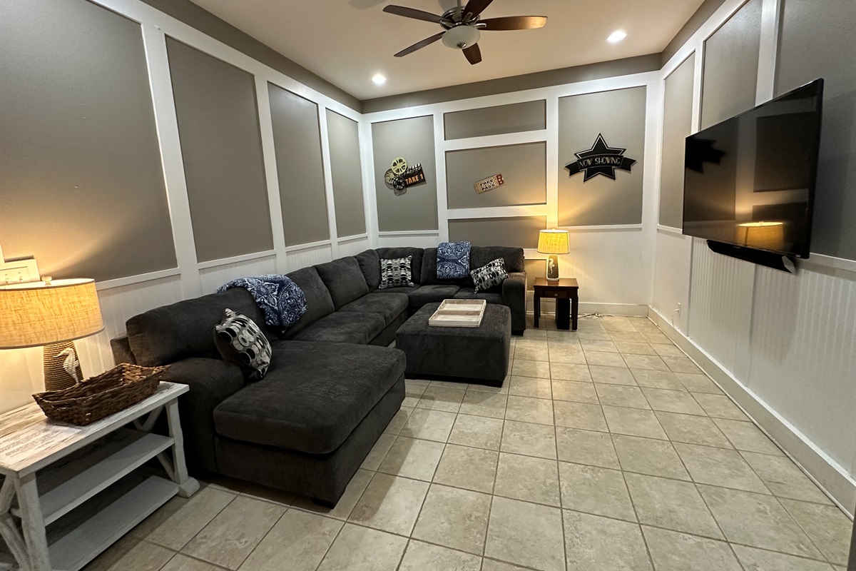Cozy Media Room, for watching movies or playing games