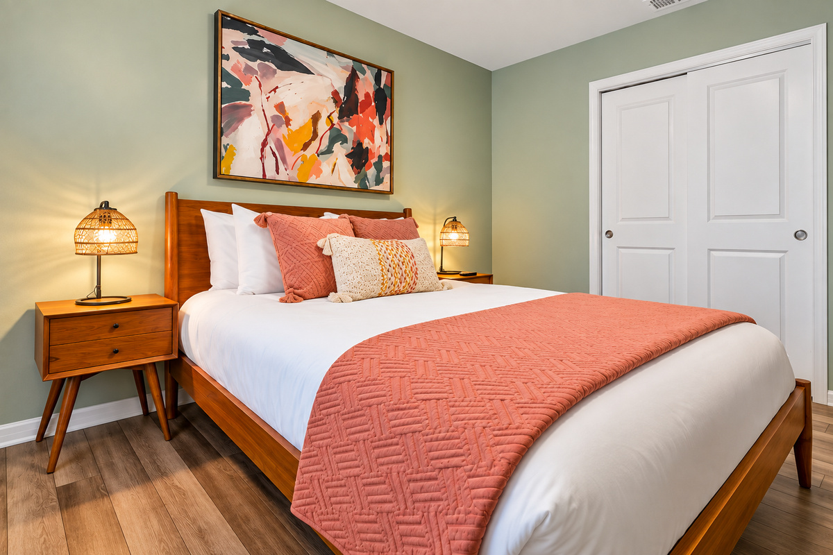 All beds are dressed with hotel grade linens for a better night sleep.