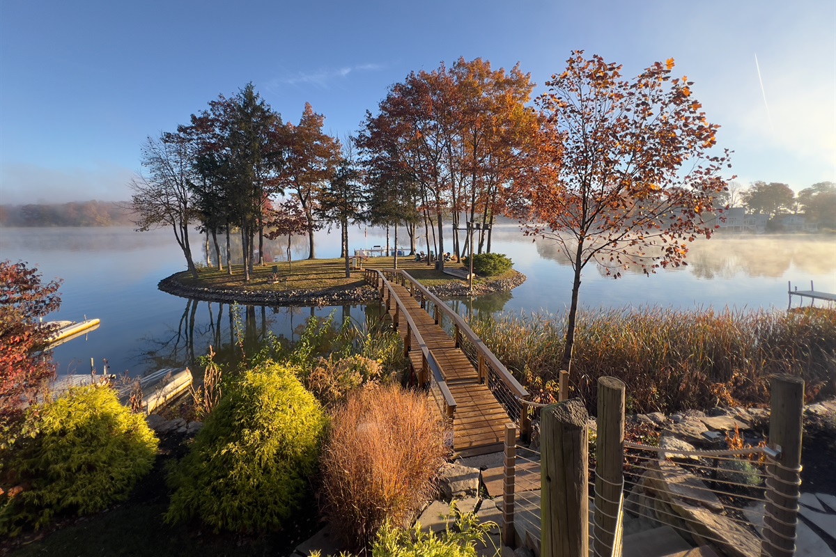 Bridge & Island on a Crisp Fall Morning 