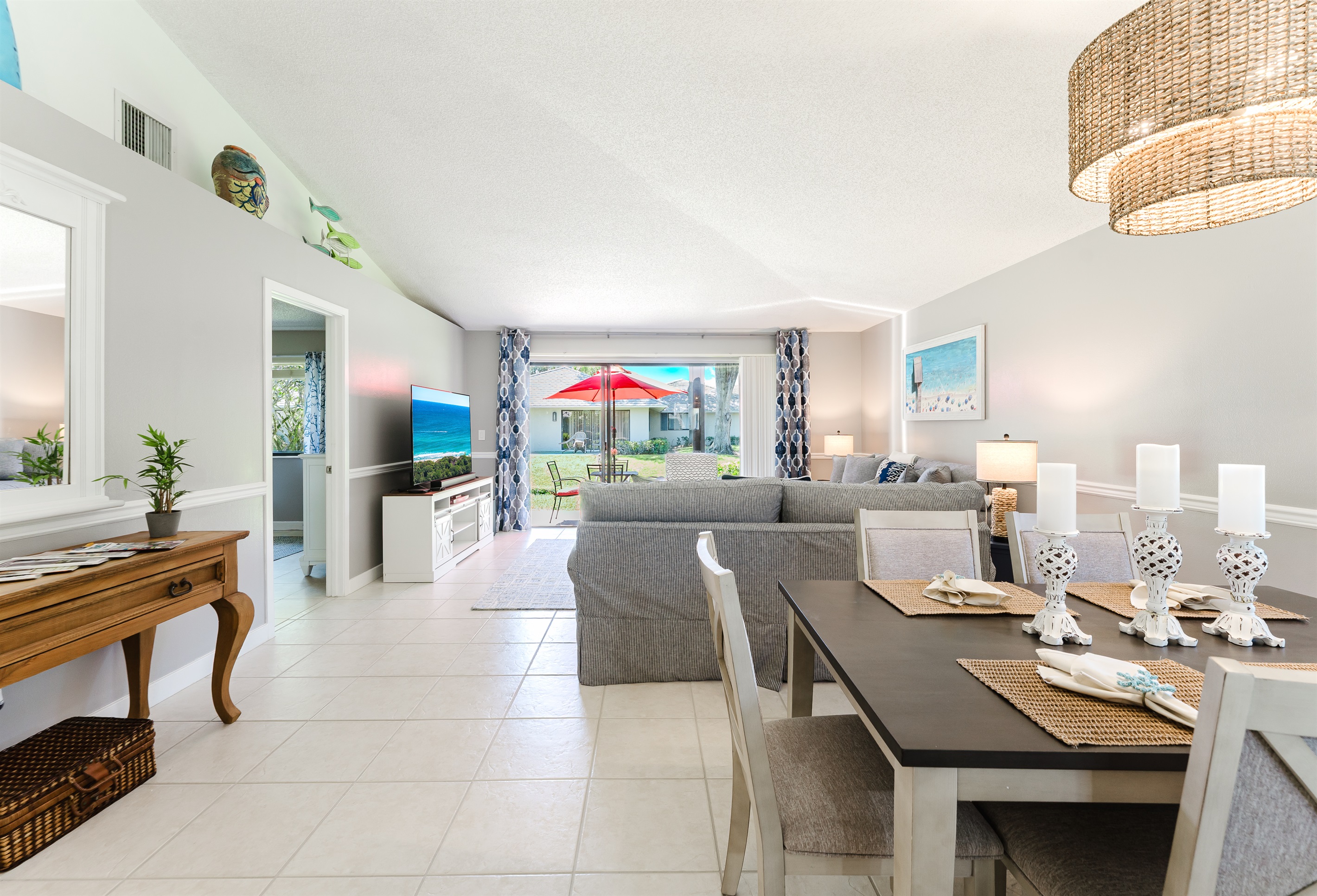 Bright open-concept living with dining for 6 and a fully upgraded kitchen featuring modern finishes, breakfast bar seating, and everything you need to cook and entertain

