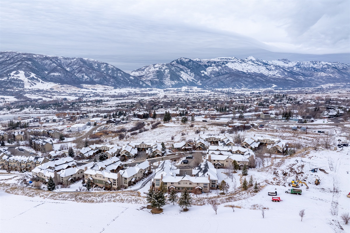 Stunning aerial view of the Cascades community in Ogden Valley