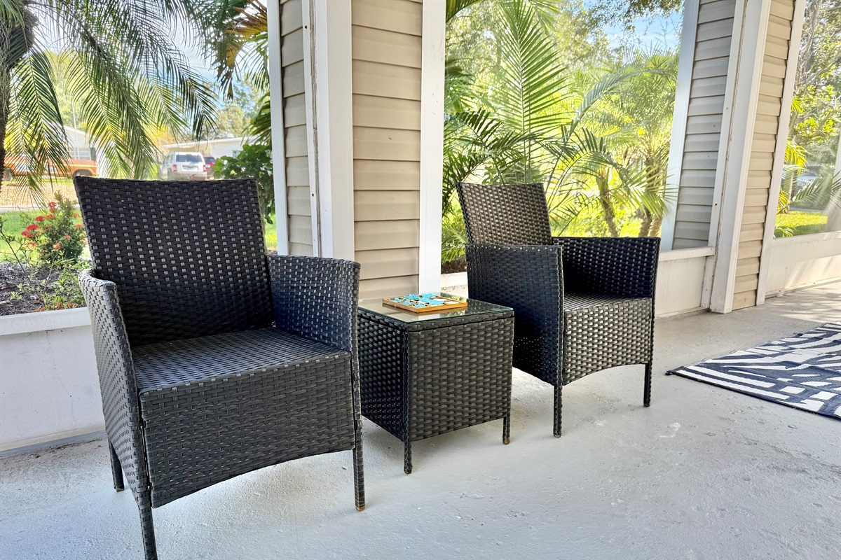Stay cool and comfortable while still enjoying the outdoors in this covered patio.